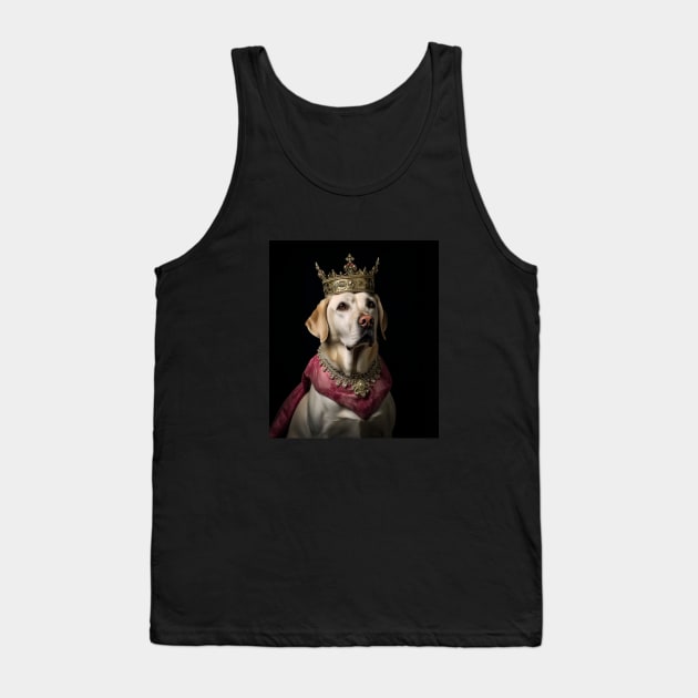 Majestic Yellow Labrador Retriever - Medieval English Queen Tank Top by HUH? Designs